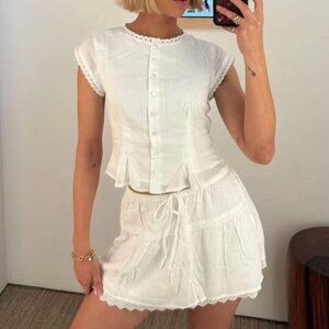 Reformation White Mini Dress